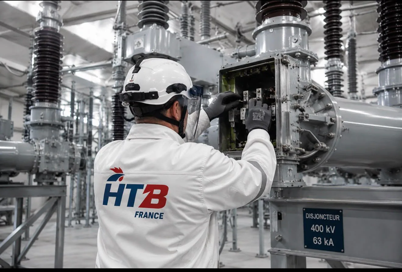 Maintenance d'un disjoncteur 400 kV