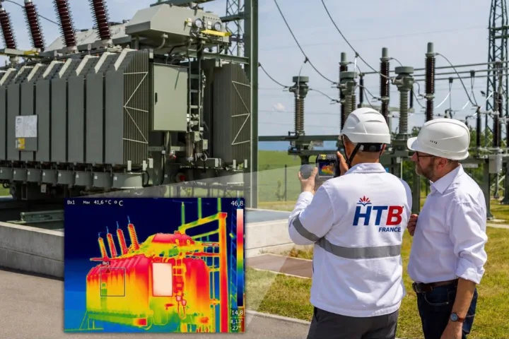 Thermographie infrarouge d'un transformateur HTB