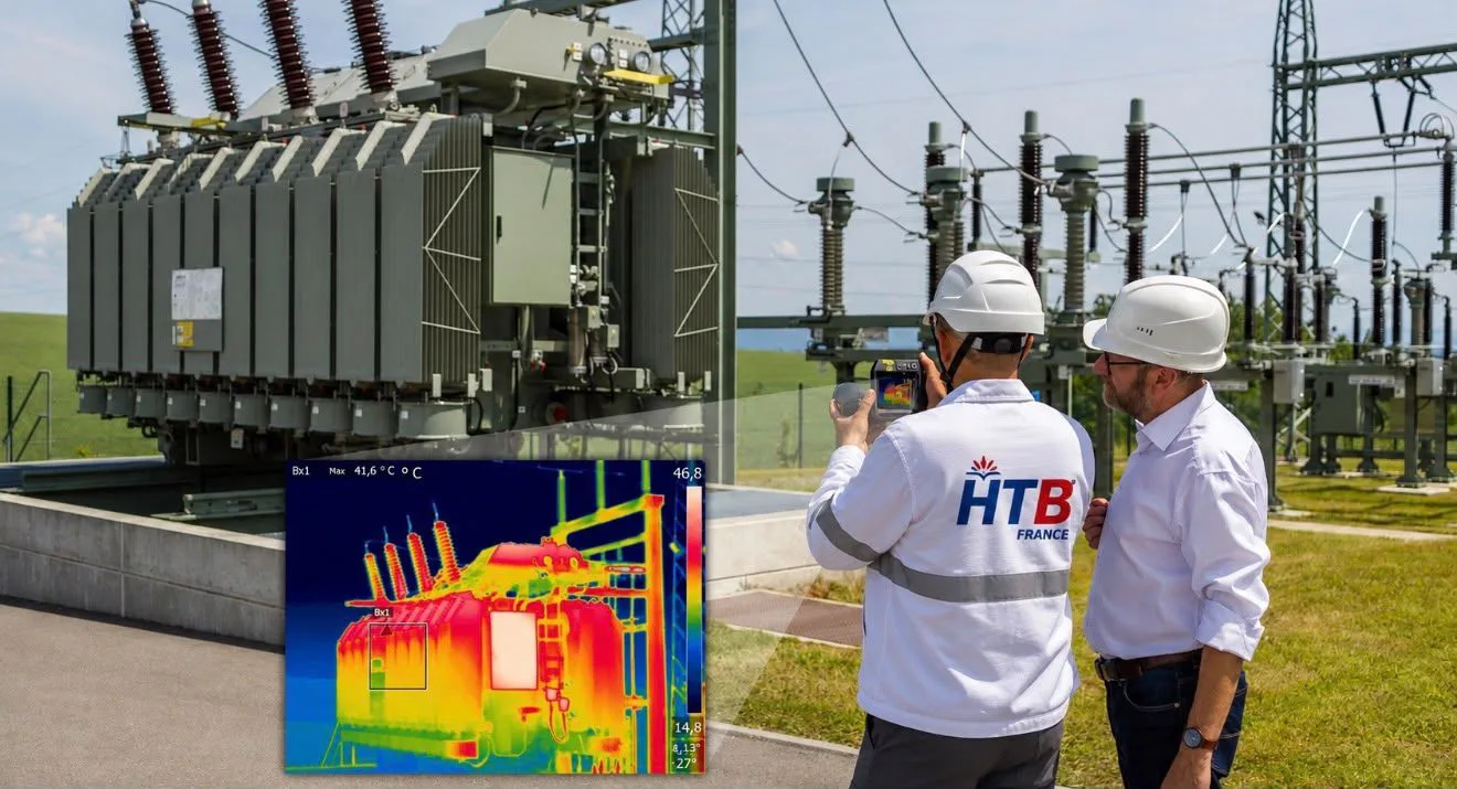 Thermographie infrarouge d'un transformateur HTB